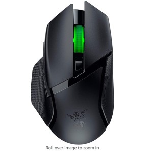 Razer Basilisk V3 X HyperSpeed Wireless Gaming Mouse: Up to 285 Hr Battery - 18K Optical Sensor - Mechanical Switches - Chroma RGB - 9 Programmable Controls - Black