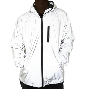 Reflective Coat Hooded Windbreaker Fashion Runing Pocket Jacket