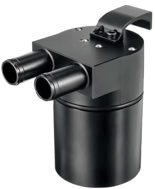 Aluminum Alloy Oil Catch Can Reservior 300ml Automotive Replacement Catch Can Breather Tank Kit Compatible with BMW N54 335i 135i E90 E92 E82 2006 2007 2008 2009 2010,Black