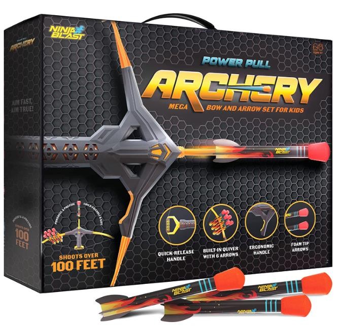 Kids Bow and Arrow Archery Set - Coolest Toys for Boys Age 6, 7, 8, 9, 10, 11 & 12 Year Old Boy Gifts - Cool Boy Toys Birthday Gift - Best Outdoor Kid Sports Play Toy