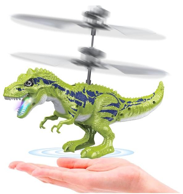 Dinosaur Toys Upgraded Flying Toy Ball Infrared Induction RC Flying Ball Toy for Kids Boys Girls Gifts LED Light Helicopter Flying Drone Indoor and Outdoor Games Toys for 2 3 4 5 6 7 8 9 10+ Year Old