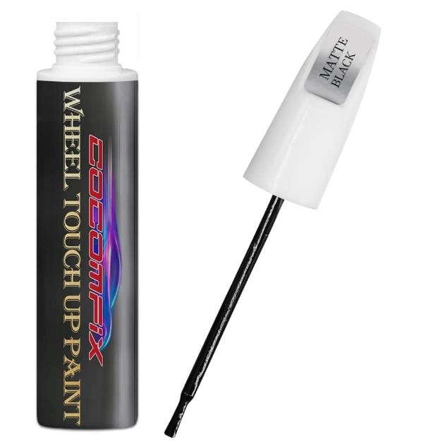 cocomfix Black Rim Touch Up Paint. Car Rim Paint Pen. Black Wheel Rims Paint Universal Color. Quickly Fix Rim Scratches, Chips, Curb Rashes and Surface Damage (Matte Black)