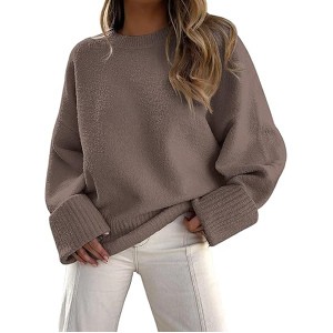 LILLUSORY Women's Oversized Sweaters Fuzzy Chunky Warm Pullover Sweater