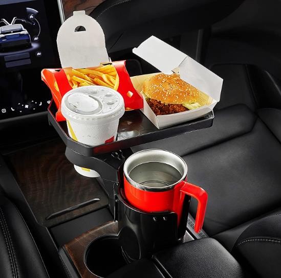 JoyTutus Car Cup Holder Expander, Automotive Cup Attachable Tray with 360° Rotation,Large Cup Holder Adapt Most Regular Cups with 18-40 oz, fit in 2.75-3.25 inch Car Holder