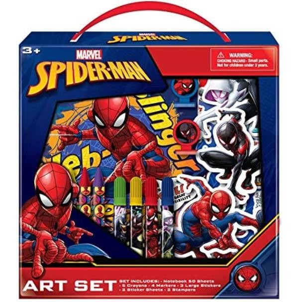 Marvel Avengers Spiderman Kids Coloring Art Set with Stickers and Stampers
