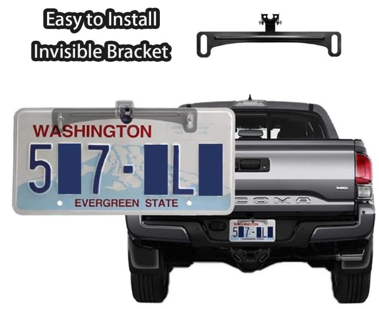 Reverse Rear Camera License Plate Bracket Universal Car Dash Cam Mirror Camera Kit Rearview Camera Mount, Installation Holder for Backup View Camera