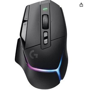 Logitech G502 X Plus Lightspeed Wireless Optical Mouse - LIGHTFORCE hybrid switches, LIGHTSYNC RGB, HERO 25K gaming sensor, compatible with PC - macOS/Windows - Black